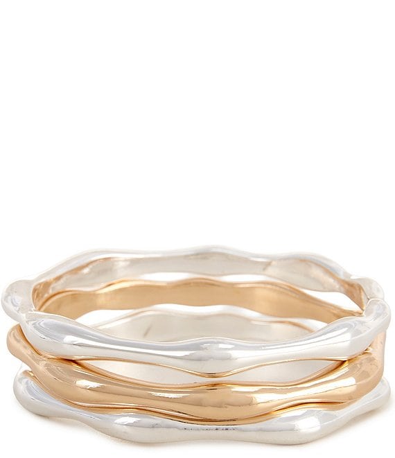 Anna & Ava Two Tone Bangle Bracelet Set