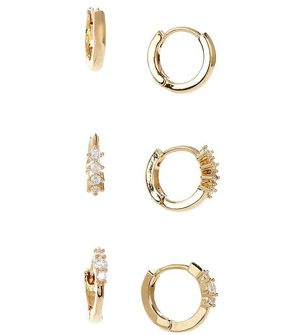 Anna & Ava Waterproof Delicate Huggie Hoop Earring Set