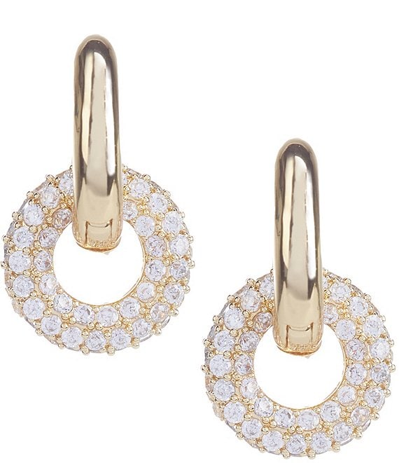 Anna & Ava Waterproof Metal And Pave Link Drop Earrings