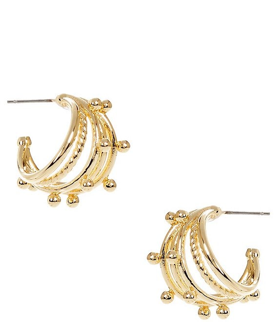 Anna & Ava Waterproof Studded Hoop Earrings