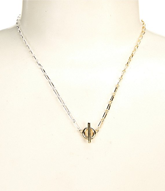 Anna & Ava Waterproof Two Tone Toggle Chain Necklace