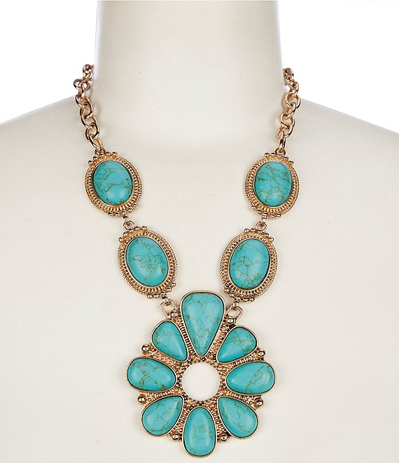 Anna & Ava Western Turquoise Burst Statement Necklace
