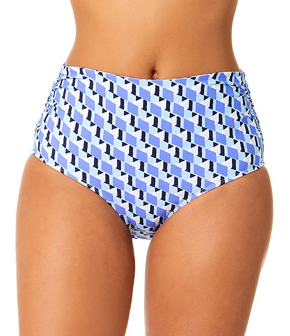 Anne Cole Pacific Shirred High Waist Swim Bottom