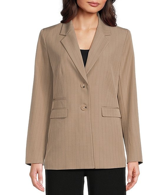 Anne Klein 2 Button Pinstripe Jacket