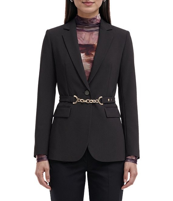 Anne Klein Belted Liberty Stretch Jacket