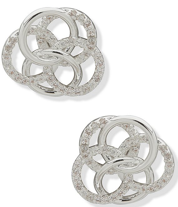 Anne Klein CZ Interlocking Stud Earrings,All Products : American Fashion Style Bags On Sale Anne Klein CZ Interlocking Stud Earrings,All Products : American Fashion Style Bags On Sale