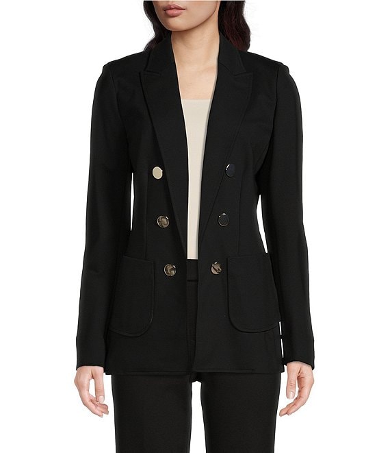 Anne Klein Faux Open Front Double Breasted Peak Lapel Collection ...