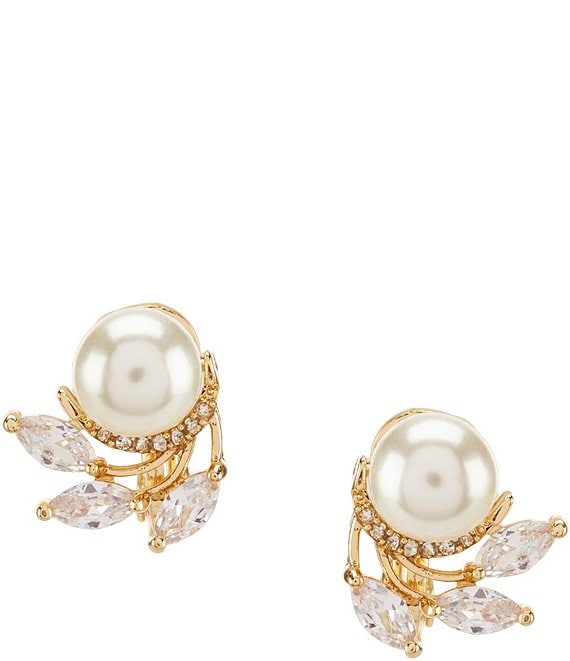 Anne Klein Faux-Pearl Clip-On Stud Earrings | Dillard's