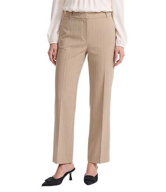 Anne Klein Flat Front Straight Ankle Length Pant