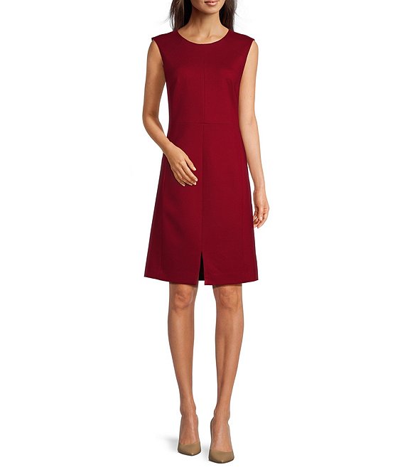 Calvin klein deals red sleeveless dress