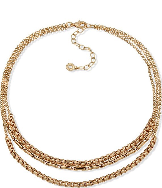Anne Klein Multi Row Chain Necklace | Dillard's
