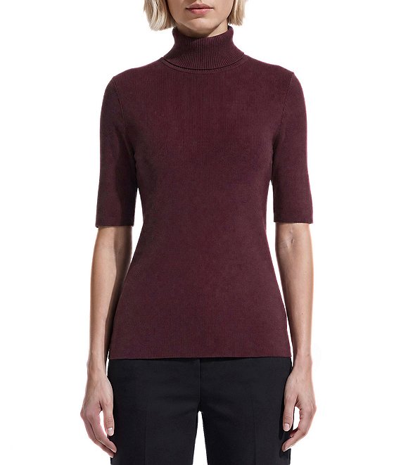 Anne Klein Petite Extended Half Sleeve Turtleneck Top