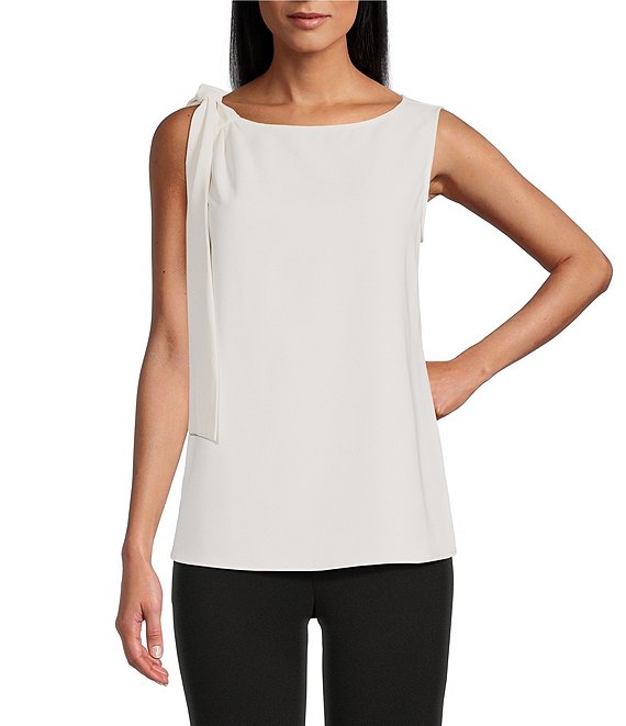 Anne Klein Sleeveless Tie Shoulder Blouse
