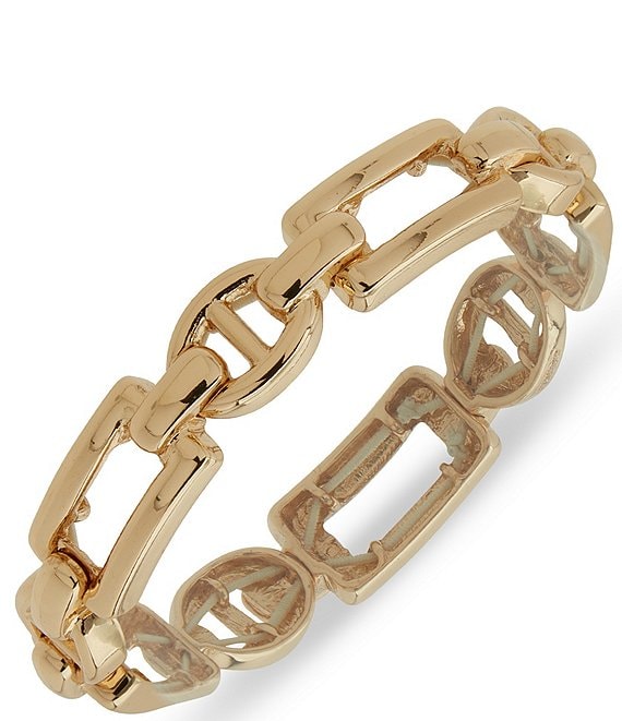 Anne Klein Wide Link Stretch Bracelet