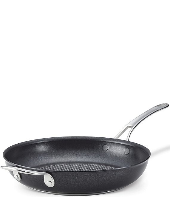 AnolonX SearTech(TM) Nonstick 12#double; Open Frying Pan with Helper Handle
