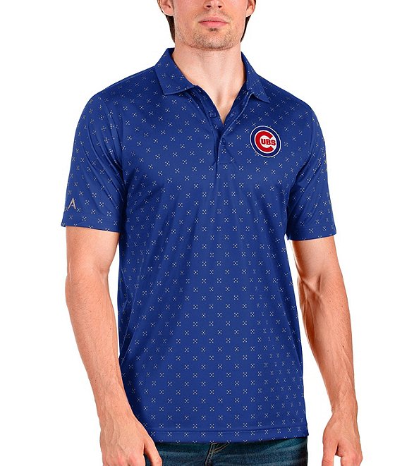 Color:Dark Royal - Image 1 - MLB Chicago Cubs Spark Short-Sleeve Polo Shirt