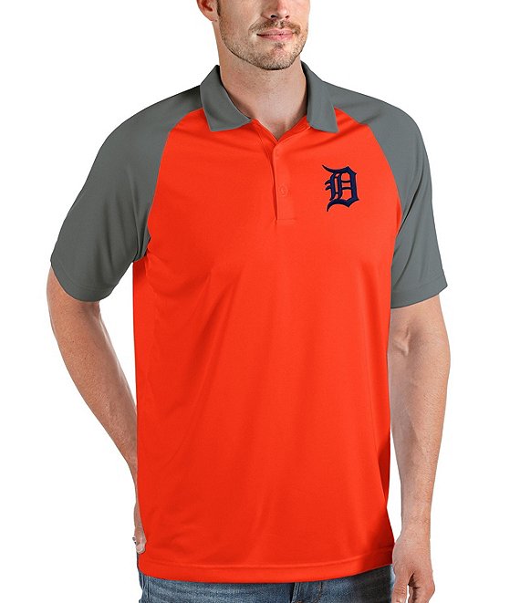Color:Mango - Image 1 - MLB Detroit Tigers Nova Short-Sleeve Colorblock Polo Shirt