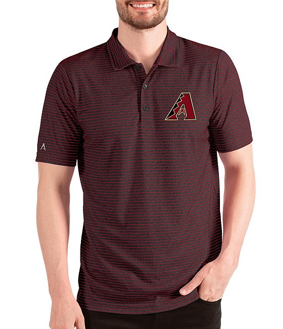 Color:Arizona Diamondbacks Black/Dark Red - Image 1 - MLB National League Esteem Short Esteem Short-Sleeve Polo Shirt