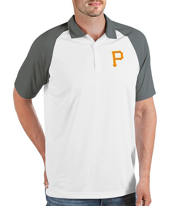 Color:White - Image 1 - MLB Pittsburgh Pirates Nova Short-Sleeve Polo Shirt