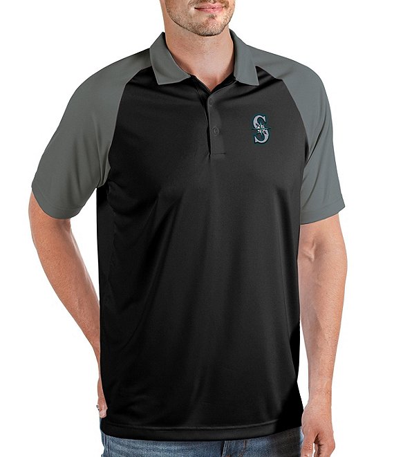 Antigua MLB Seattle Mariners Nova Short-Sleeve Colorblock Polo Shirt - L