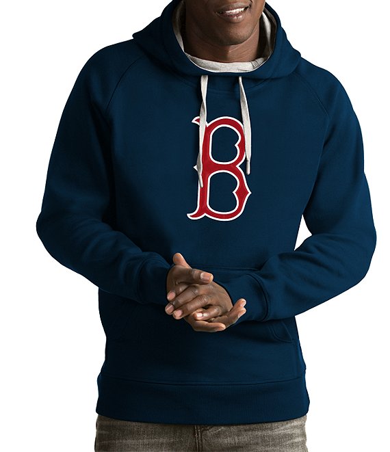 Color:Boston Red Sox Navy - Image 1 - MLB Pullover Long-Sleeve Hoodie