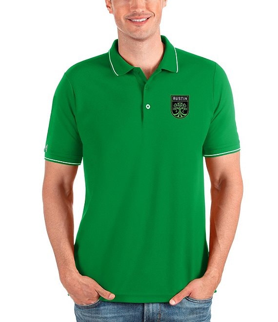 Color:Austin FC Green - Image 1 - MLS Western Conference Affluent Short-Sleeve Polo Shirt