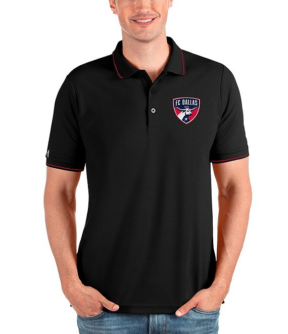 Color:FC Dallas Black/Dark Red - Image 1 - MLS Western Conference FC Dallas Short-Sleeve Polo Shirt