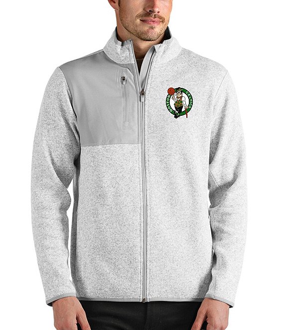 Color:Boston Celtics Light Grey - Image 1 - NBA Eastern Conference Fortune Full-Zip Jacket
