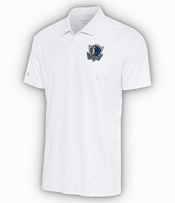 Color:Dallas Mavericks Grey Heather - Image 1 - NBA Western Conference 19th Hole Short Sleeve Polo Shirt