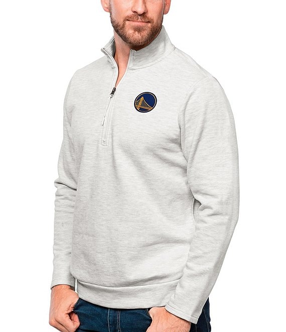Color:Golden State Warriors Grey - Image 1 - NBA Western Conference Gambit Quarter-Zip Pullover