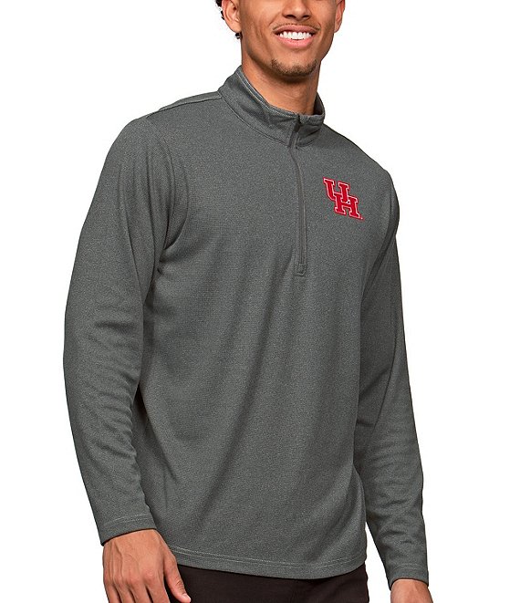 Color:Houston Cougars Charcoal - Image 1 - NCAA AAC Epic Pullover Quarter-Zip Pullover