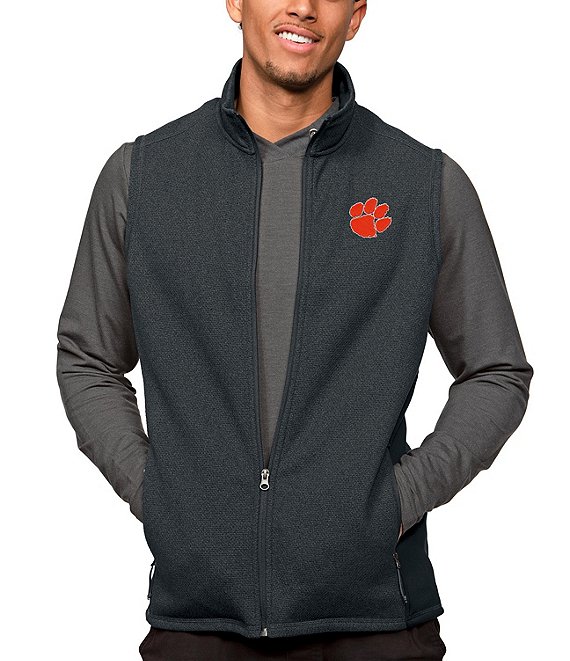 Color:Clemson Tigers Charcoal - Image 1 - NCAA ACC Course Vest