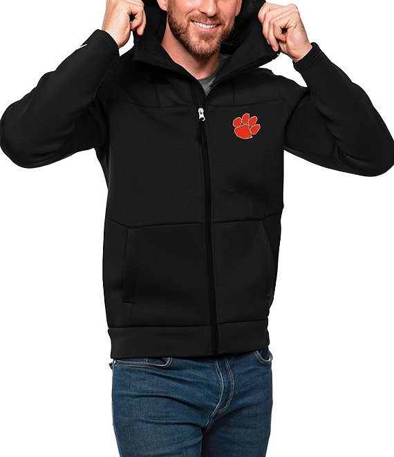 Color:Clemson Tigers Black - Image 1 - NCAA ACC Protect Full-Zip Hoodie