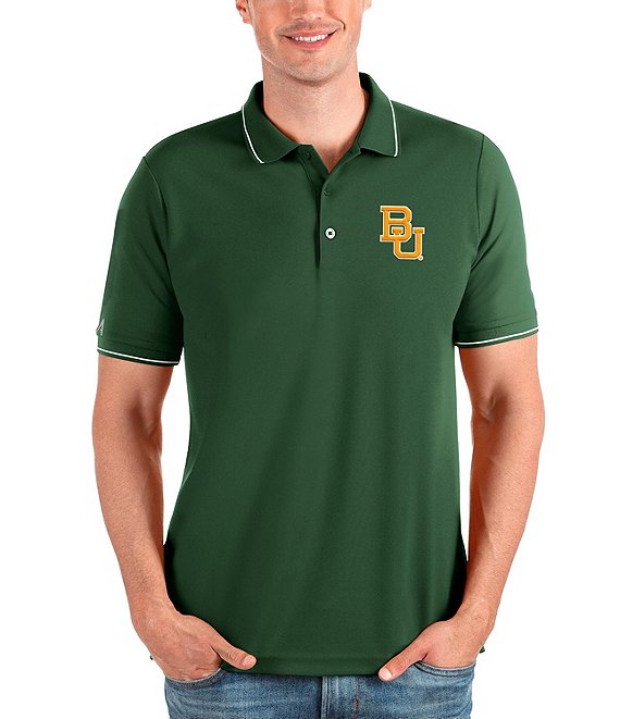 Color:Baylor Bears Dark Pine - Image 1 - NCAA Big 12 Affluent Short-Sleeve Polo Shirt