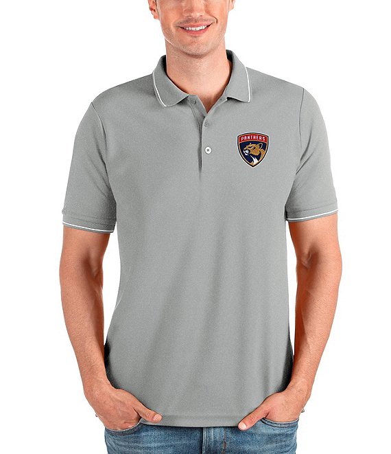 Color:Florida Panthers Heather - Image 1 - NHL Eastern Conference Affluent Short-Sleeve Polo Shirt