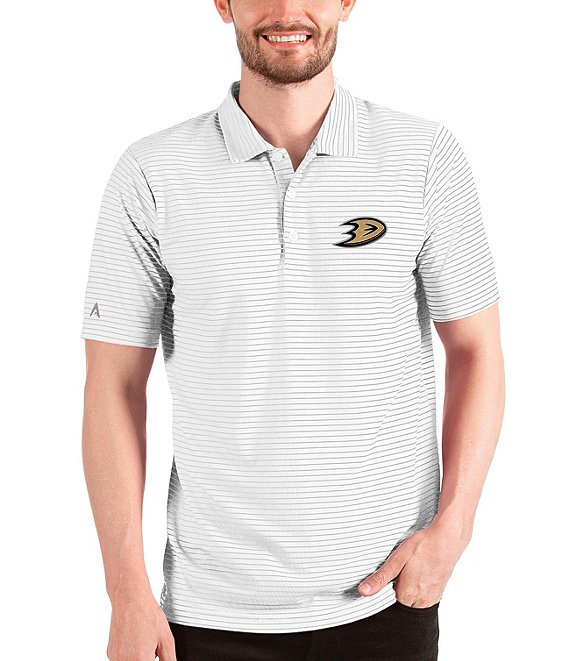 Color:Anaheim Ducks White/Silver - Image 1 - NHL Western Conference Esteem Short-Sleeve Polo Shirt