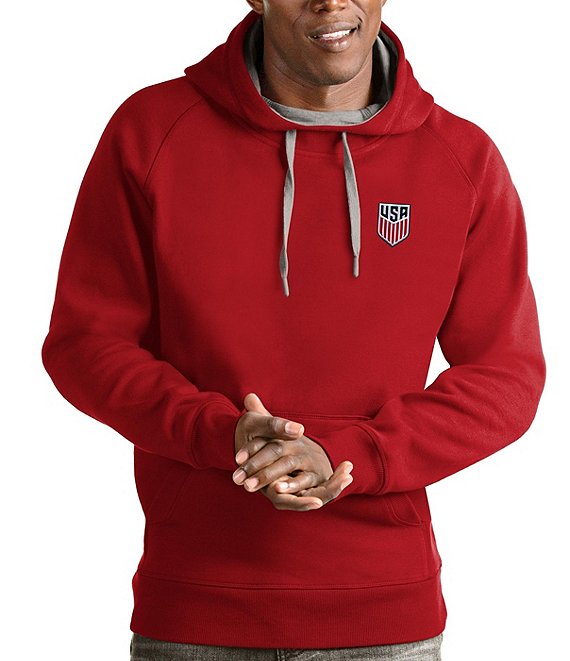 Color:Dark Red - Image 1 - USA Soccer Hoodie