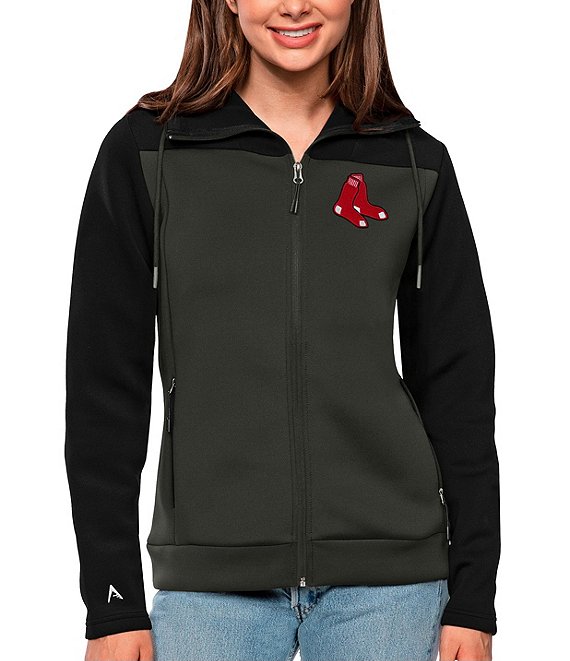 Color:Boston Red Sox Black/Silver - Image 1 - Women's MLB American League Protect Hoodie