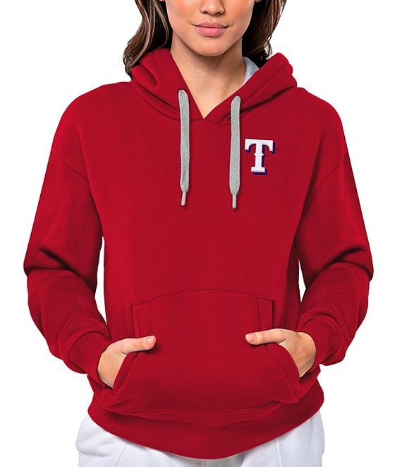 Color:Texas Rangers Dark Red - Image 1 - Women's MLB American League Hoodie