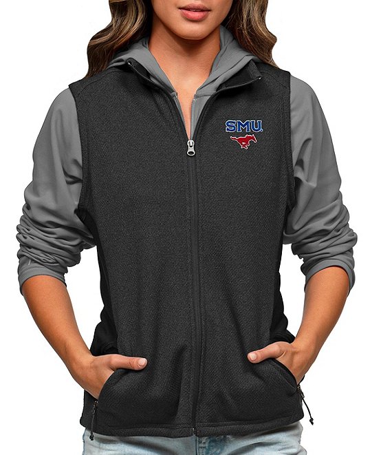 Color:SMU Mustangs Black - Image 1 - Women's NCAA AAC Mock Neck Course Vest