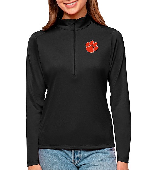 Color:Clemson Tigers Black - Image 1 - Women's NCAA ACC Tribute Pullover