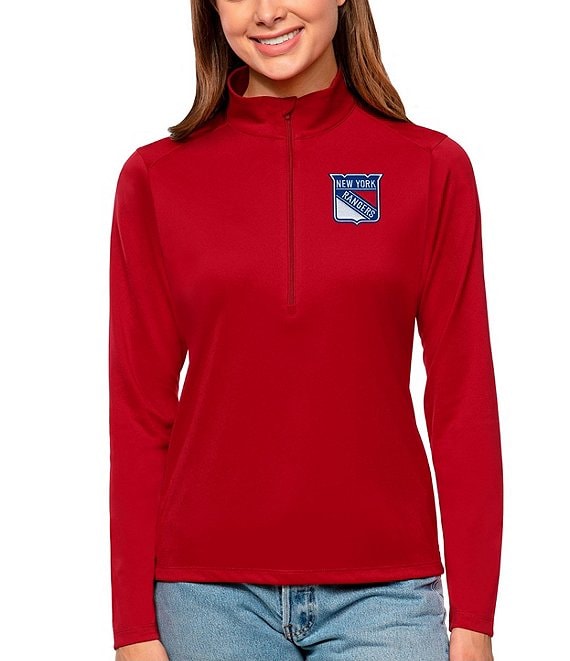 Color:New York Rangers Dark Red - Image 1 - Women's NHL Eastern Conference Tribute Pullover