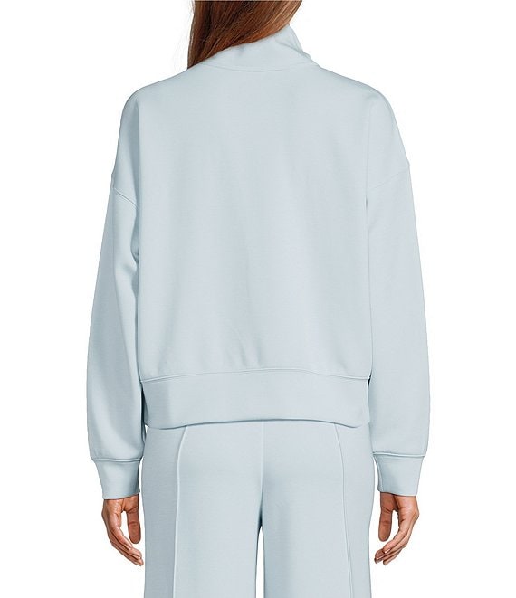 Antonio Melani Active Tencel Stand Collar Quarter Zip Long Sleeve