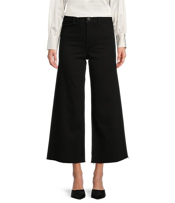 Antonio Melani Alexandra Wide Leg Raw Hem Twill Chino Pants | Dillard's