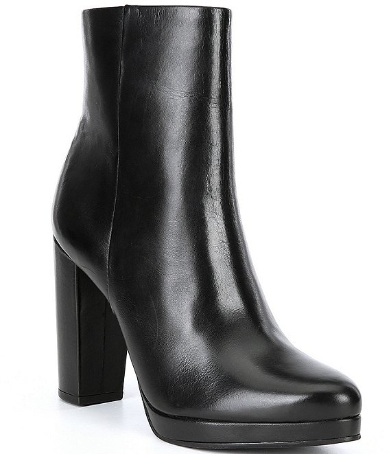 patent leather platform booties