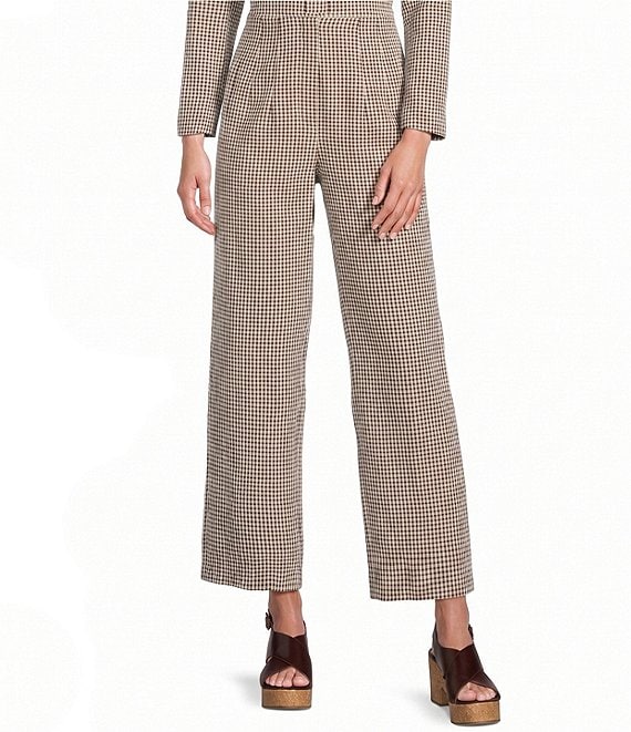 Antonio Melani Anniston Gingham Flat Front Coordinating Pants