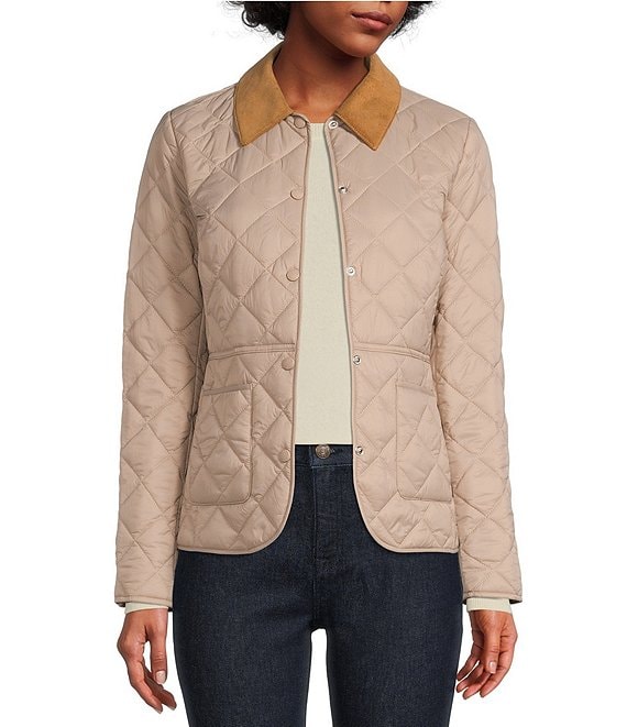 Antonio Melani Claudia Quilted Point Collar Long Sleeve Patch Pocket ...