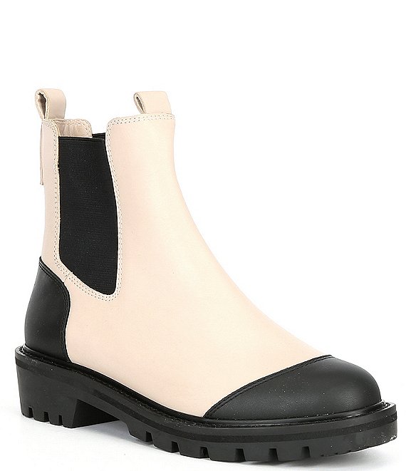 Color:Acadia White - Image 1 - Dalton Gore Detailed Weather Resistant Leather Lug Sole Booties