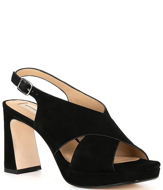 Antonio Melani Dana Suede Platform Xband Slingback Sandals