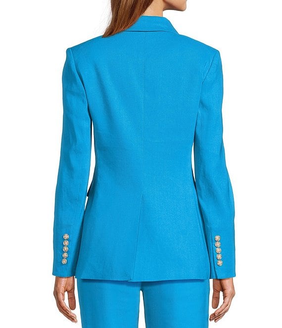 Antonio Melani Kiera Linen Notch Lapel Long Sleeve Button Front